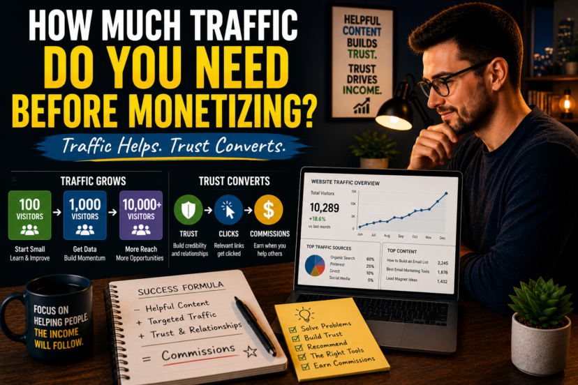 HOW MUCH TRAFFIC DO YOU NEED BEFORE MONETIZING?