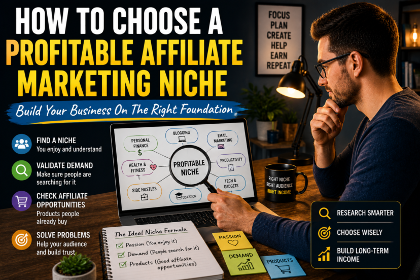 HOW TO CHOOSE A PROFITABLE AFFILIATE MARKETING NICHE