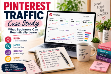 Pinterest traffic case study for beginners showing Pinterest Analytics, performance patterns, and a process to build, learn, test, and improve