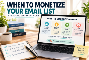 When to monetize your email list – relevant offers based on subscriber context, needs, and problems